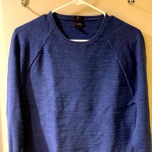 J. Crew Slim, small 100% cotton blue sweater